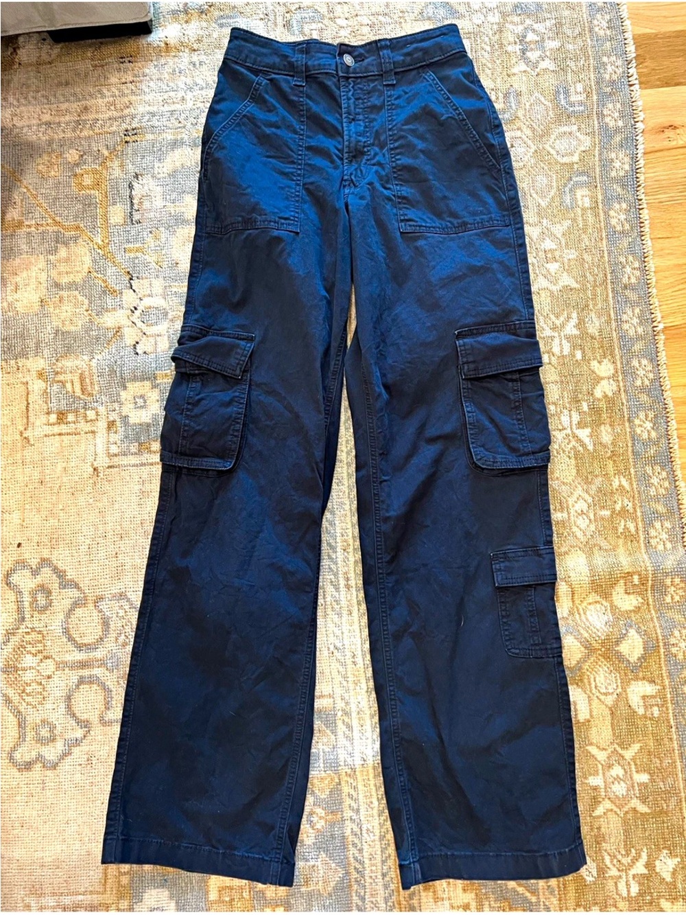 Hollister Navy Cargo Pants with Utility Pockets 0L